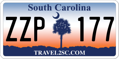 SC license plate ZZP177