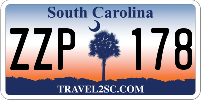 SC license plate ZZP178