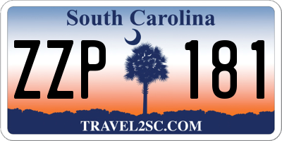 SC license plate ZZP181