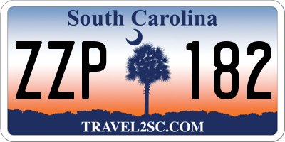 SC license plate ZZP182