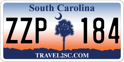 SC license plate ZZP184