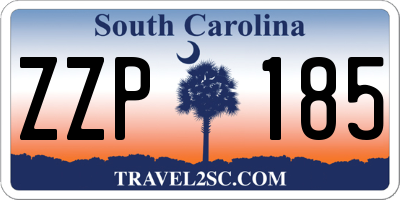 SC license plate ZZP185