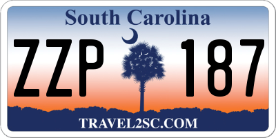 SC license plate ZZP187