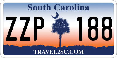 SC license plate ZZP188