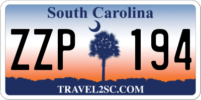 SC license plate ZZP194