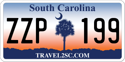 SC license plate ZZP199