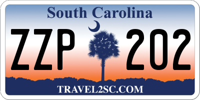 SC license plate ZZP202