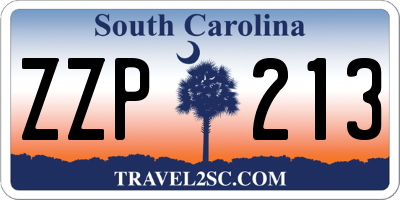 SC license plate ZZP213