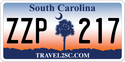 SC license plate ZZP217