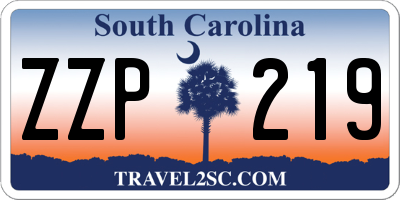 SC license plate ZZP219