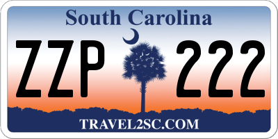 SC license plate ZZP222