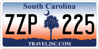 SC license plate ZZP225
