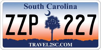 SC license plate ZZP227