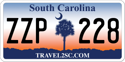 SC license plate ZZP228