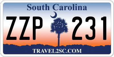 SC license plate ZZP231