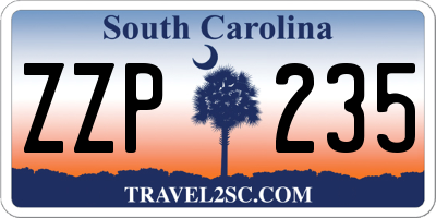 SC license plate ZZP235