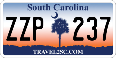 SC license plate ZZP237