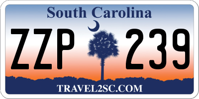 SC license plate ZZP239