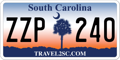 SC license plate ZZP240