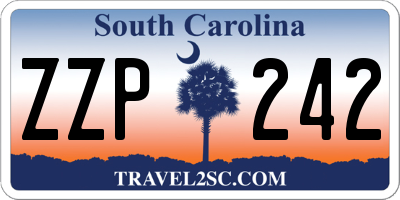 SC license plate ZZP242