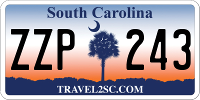 SC license plate ZZP243