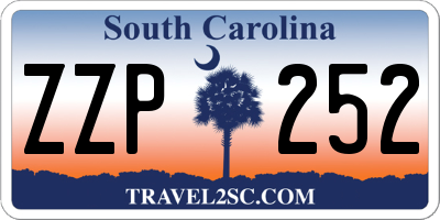 SC license plate ZZP252