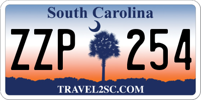 SC license plate ZZP254