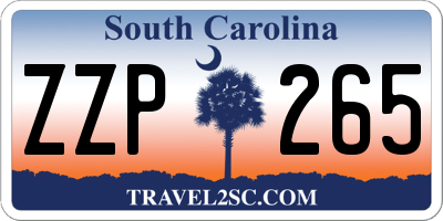 SC license plate ZZP265