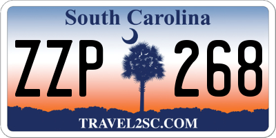 SC license plate ZZP268