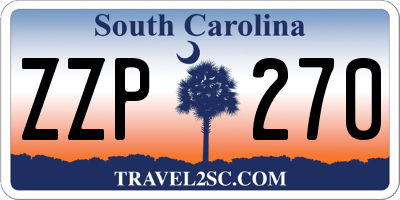 SC license plate ZZP270