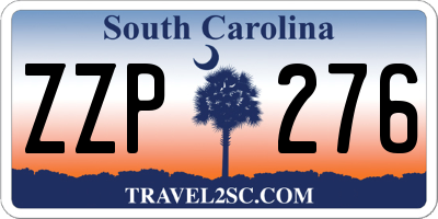 SC license plate ZZP276