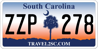 SC license plate ZZP278