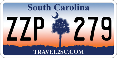 SC license plate ZZP279