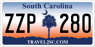 SC license plate ZZP280