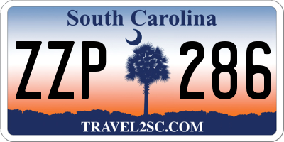 SC license plate ZZP286