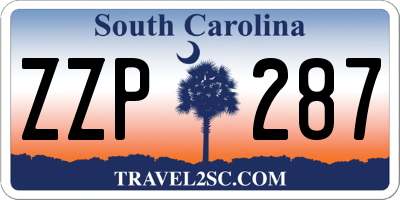 SC license plate ZZP287