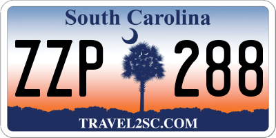 SC license plate ZZP288