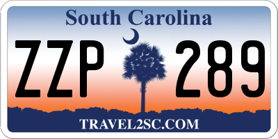SC license plate ZZP289