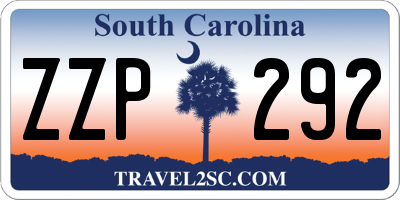 SC license plate ZZP292