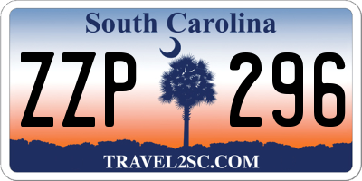 SC license plate ZZP296