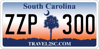 SC license plate ZZP300