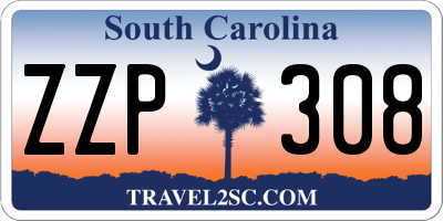 SC license plate ZZP308