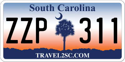 SC license plate ZZP311