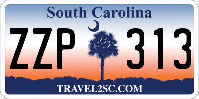 SC license plate ZZP313