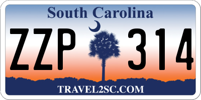 SC license plate ZZP314