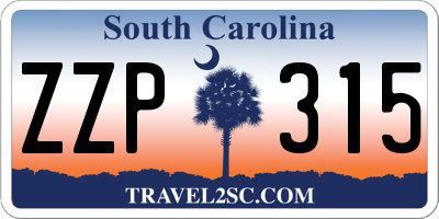 SC license plate ZZP315