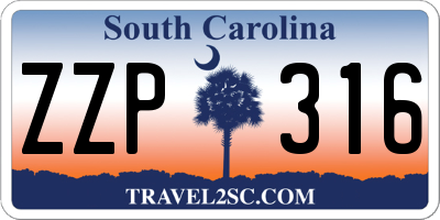 SC license plate ZZP316