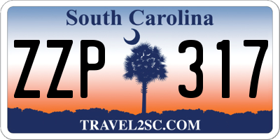 SC license plate ZZP317