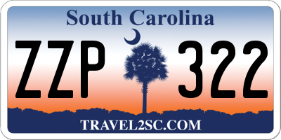 SC license plate ZZP322