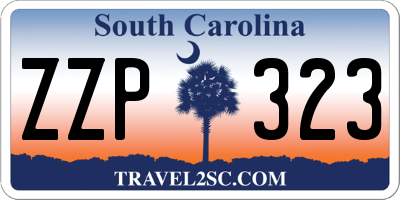 SC license plate ZZP323